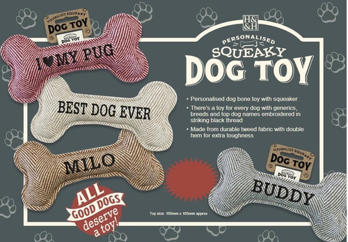 Personalised squeaky dog - squeaky, toys