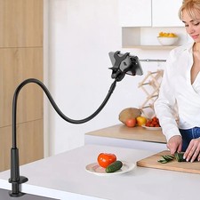 Long Lazy Arm Mount Mobile Phone Holder For Android iPhone Bed Desk Clamp UK