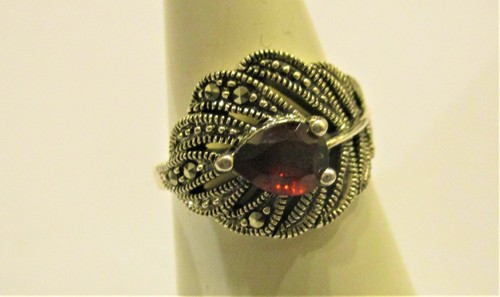 Sterling silver marcasite - silver,