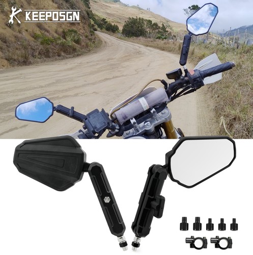 Foldable side mirrors - side, black