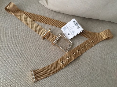 Zara gold metal diamanté - zara,
