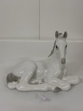 SUPERB USSR RESTING GREY FOAL / HORSE FIGURINE RUSSIAN PORCELAIN
