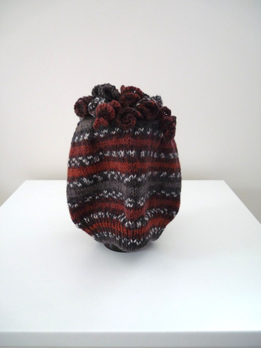 Ladies hand knitted - , brown/red