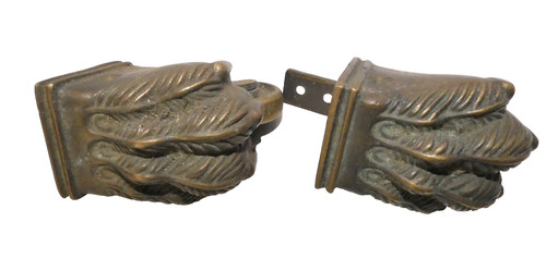 Antique brass lion paw - antique,