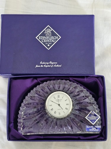 Edinburgh crystal desk clock - edinburgh,