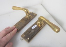 Late Vintage Brass Lever Door