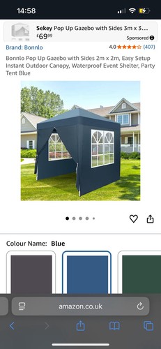 Outsunny pop 2x2m square - pop-up,
