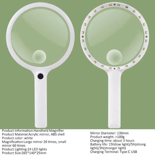 Handheld magnifier 20x - handheld, 40/30/20x