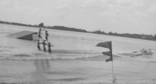 1950s water skiing jump - water,