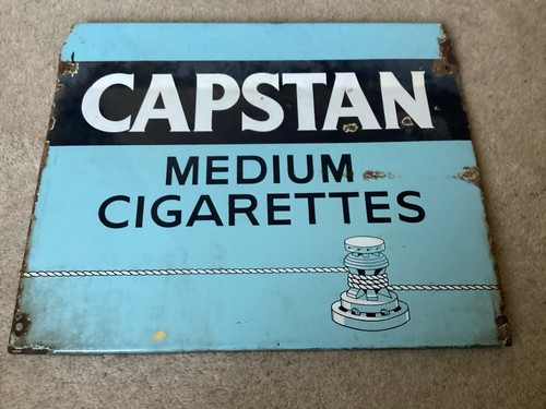 Capstan enamel sign - capstan,