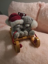 Me To You Wooden Christmas Sleigh With Bears Very Rare