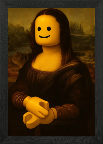 Lego mona lisa framed wall - lego,