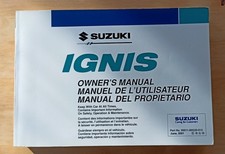 SUZUKI IGNIS Car Owners Manual JUNE 2001  Part No. 99011-80G20-012 