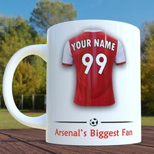 Arsenal Mug Personalised Arsenal Cup Football Supporters Fans Gift