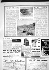 Original Old Antique Print 1915 Carter Motor Ambulance Napier Car Gen Stairs