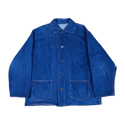 70s dark blue denim coverall - 70s,