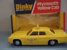 Dinky / 278 Plymouth  Yellow Cab Taxi / Boxed