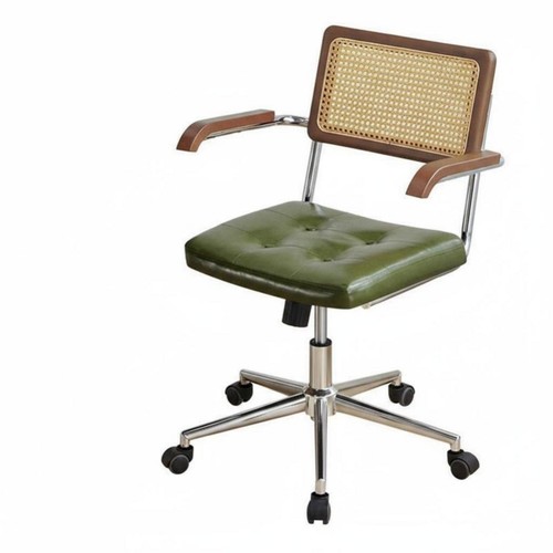 Wooden swivel chair with