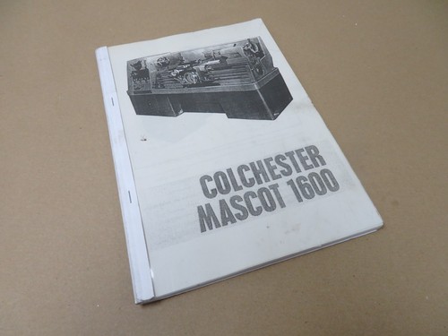 Colchester mascot 1600 machine - colchester,