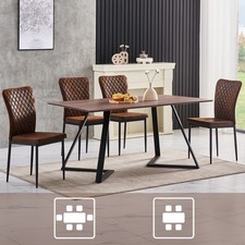 Wooden Dining Table Chairs Set of 4/6 HIGH BACK Seat Kitchen Home Office