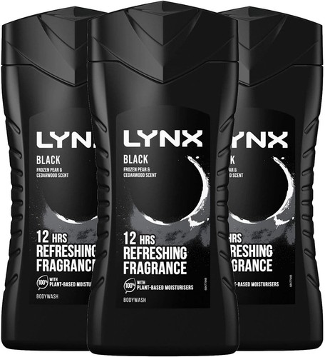 Lynx black shower gel 225ml - lynx,
