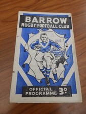Rugby League programme BARROW