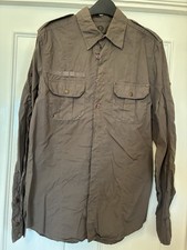 Red Herring Men’s Army Style Shirt In Khaki Size S Good Condition But Creased