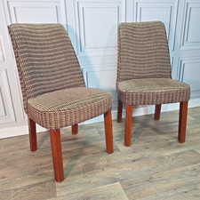 Retro Vintage Pair Of 2 Curved Back Chairs - Cocktail Bedroom Nursing Reading