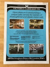 VICTORIA CARRIAGE CO LONDON SW1  POSTER ADVERT READY FRAME SIZE A4 FILE P