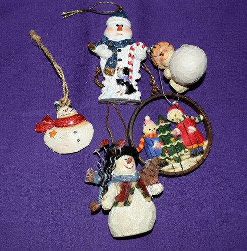 Assorted snowman ornaments - snowman,