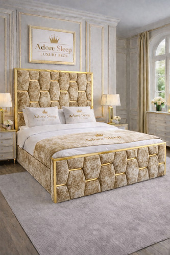 Luxury hexa gold strip - gold, bed