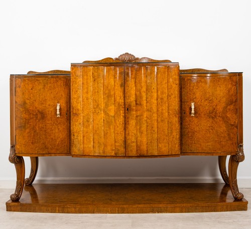 Antique art deco burr walnut - deco,