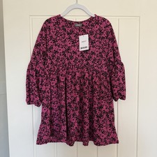 Next Girls Floral Pink & Black