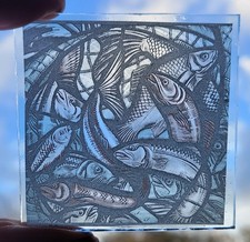 Stained glass fish vintage