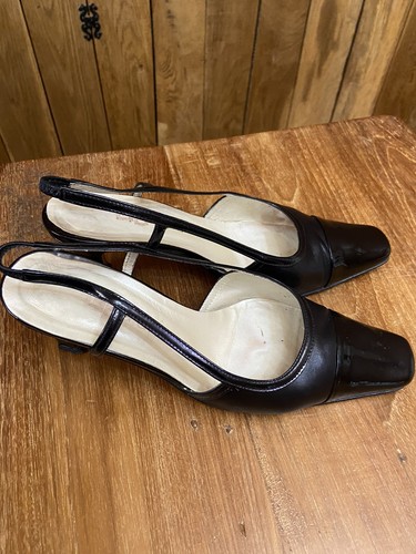 Italian black leather - , square