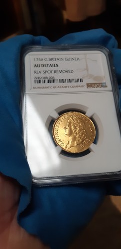 1746 british gold guinea coin - gold,