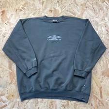 Vintage 2000s Umbro Sweatshirt Faded Khaki Green Football Training Jumper XL