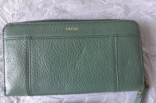 Fossil green leather - green,