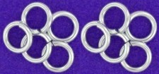 10 STRONG HEAVY STERLING SILVER OPEN JUMP RINGS, 6 MM, 1 MM WIRE, TOP QUALITY