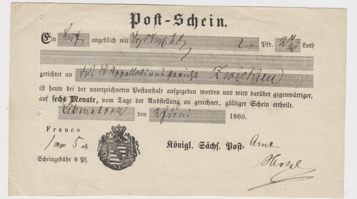 Saxony post note eibenstock - saxony,