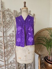 Vintage purple embroidered