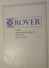1971 ROVER RANGE BROCHURE. 16 PAGE.  2000SC, 2000TC, 3500, 3.5L P5, RANGE ROVER