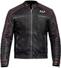 Men’s N7 Biker Cafe Racer Vintage Black Winter Genuine Leather Jacket