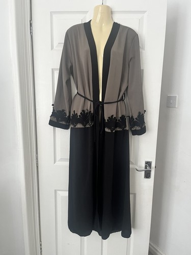 Ladies belted grey - , abaya