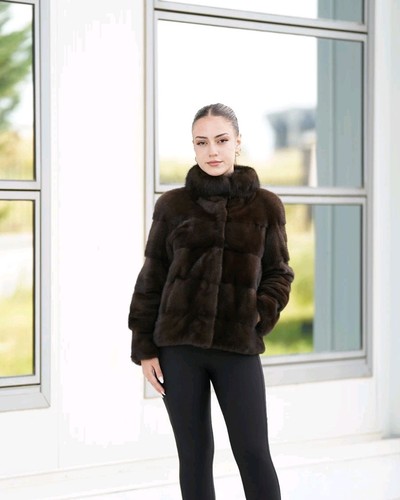 Women real mink fur - real, coat