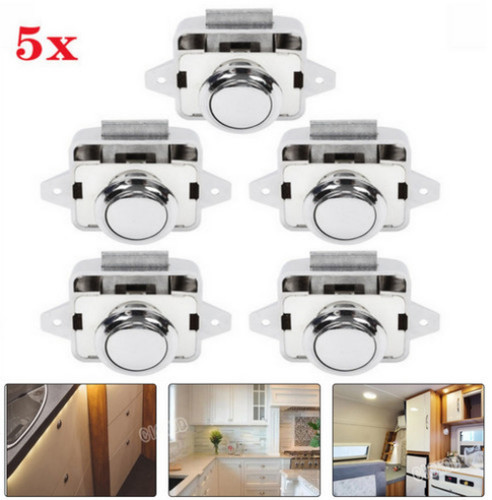 5pcs push button catch - push, lock