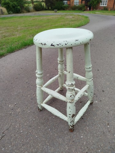 Vintage wooden stool - vintage,