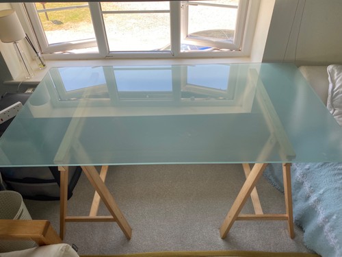 Ikea glass trestle - glass,