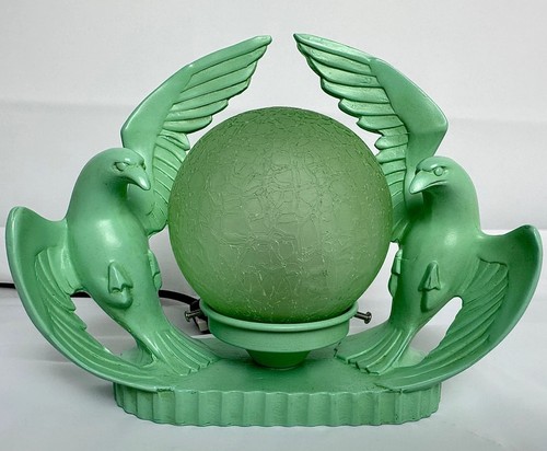 Art deco uranium glass shade - deco,