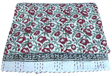 Indian Kantha Quilt Bedspread